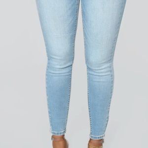 Blue ankle jeans